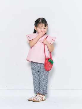 「apres les cours（アプレレクール）のアイテム（パンツ）」を使った、F.O.OnlineStoreさん（キッズ・110cm）の春コーディネート