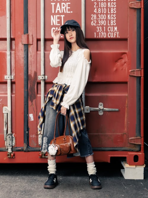 BIGチェックシャツ（シャツ/ブラウス）｜algy（アルジー）の