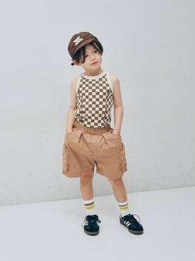 「p.premier（ピードットプルミエ）のアイテム（パンツ）」を使った、F.O.OnlineStoreさん（キッズ・110cm）の春コーディネート