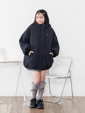 「アイテム（ダウンジャケット/コート）」を使った、F.O.OnlineStoreさん（キッズ・153cm）の秋コーディネート