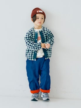 「アイテム（カーディガン/ボレロ）」を使った、F.O.OnlineStoreさん（キッズ・110cm）の秋コーディネート