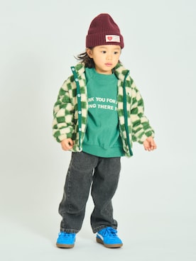 「アイテム（ニットキャップ/ビーニー）」を使った、F.O.OnlineStoreさん（キッズ・110cm）の秋コーディネート