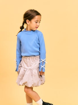 「apres les cours（アプレレクール）のアイテム（スカート）」を使った、F.O.OnlineStoreさん（キッズ・110cm）の夏コーディネート