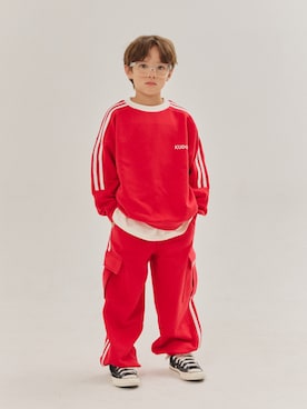 「アイテム（スウェットパンツ）」を使った、F.O.OnlineStoreさん（キッズ・120cm）の秋コーディネート