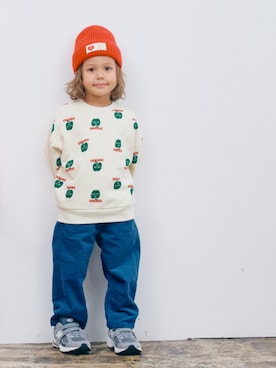 「アイテム（ニットキャップ/ビーニー）」を使った、F.O.OnlineStoreさん（キッズ・110cm）の秋コーディネート