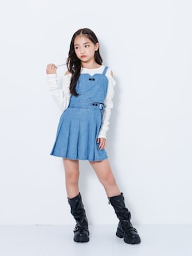 「アイテム（ブーツ）」を使った、F.O.OnlineStoreさん（キッズ・141cm）の秋コーディネート