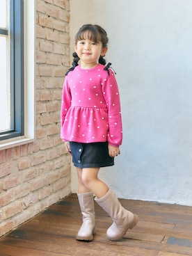 「アイテム（ブーツ）」を使った、F.O.OnlineStoreさん（キッズ・110cm）の秋コーディネート