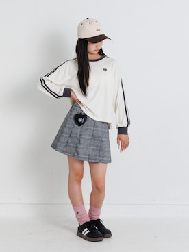 「アイテム（レッグウェア）」を使った、F.O.OnlineStoreさん（キッズ・154cm）の秋コーディネート