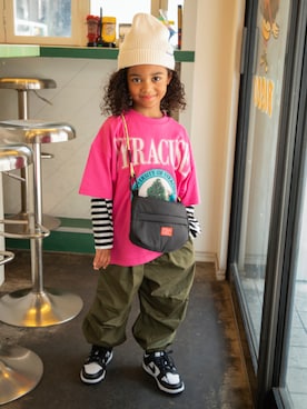 「アイテム（ニットキャップ/ビーニー）」を使った、F.O.OnlineStoreさん（キッズ・110cm）の秋コーディネート