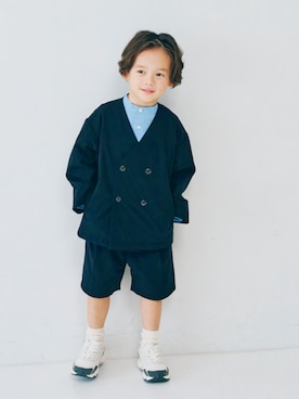「アイテム（スーツジャケット）」を使った、F.O.OnlineStoreさん（キッズ・110cm）の秋コーディネート