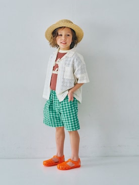 「p.premier（ピードットプルミエ）のアイテム（シューズ）」を使った、F.O.OnlineStoreさん（キッズ・110cm）の春コーディネート