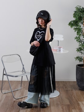 「アイテム（シューズアクセサリー）」を使った、F.O.OnlineStoreさん（キッズ・153cm）の夏コーディネート