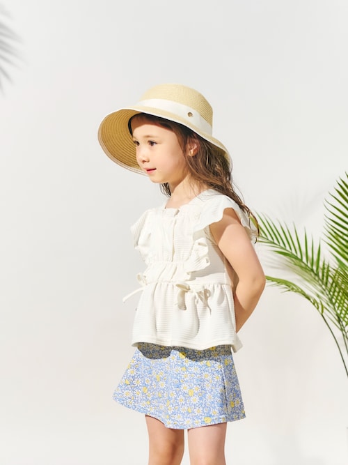 セール】【UVカット/ジュニア対応】レモン・花柄シャーリング