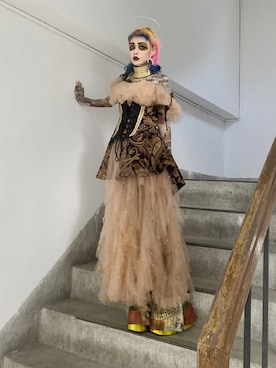 「Jaded London（ジェイデッドロンドン）のアイテム（オールインワン・サロペット）」を使った、WEDNESDAYさん（レディース・163cm）の夏コーディネート