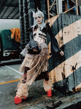 「no brand（ノーブランド）のアイテム（スカート、ブラウン系）」を使った、WEDNESDAYさん（レディース・163cm）の秋コーディネート