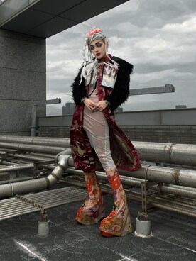 「dollskillのアイテム（ジャケット/アウター、シルバー系）」を使った、WEDNESDAYさん（レディース・163cm）の冬コーディネート