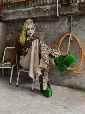 「no brand（ノーブランド）のアイテム（トップス、ブラウン系）」を使った、WEDNESDAYさん（レディース・163cm）の秋コーディネート