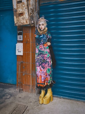 「no brand（ノーブランド）のアイテム（ワンピース/ドレス、その他）」を使った、WEDNESDAYさん（レディース・163cm）の秋コーディネート