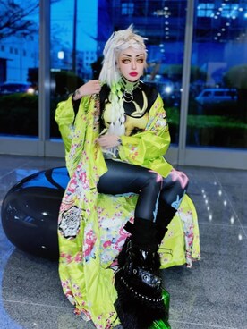 「dollskillのアイテム（トップス、ブラック系）」を使った、WEDNESDAYさん（レディース・163cm）の春コーディネート