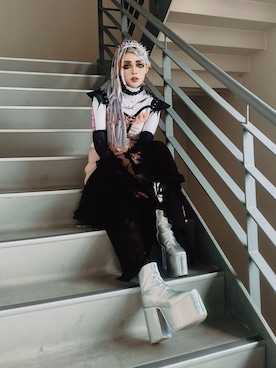 「no brand（ノーブランド）のアイテム（オールインワン・サロペット）」を使った、WEDNESDAYさん（レディース・163cm）の夏コーディネート