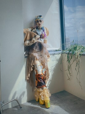 「no brand（ノーブランド）のアイテム（ジャケット/アウター、ブラウン系）」を使った、WEDNESDAYさん（レディース・163cm）の秋コーディネート