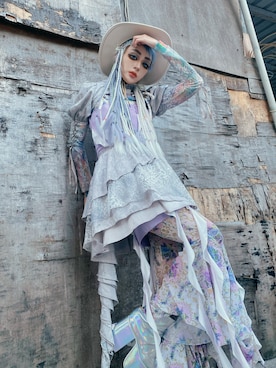 「dollskillのアイテム（トップス、パープル系）」を使った、WEDNESDAYさん（レディース・163cm）の秋コーディネート