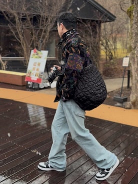 「アイテム（付け襟）」を使った、リュウ ショウキンさん（メンズ・172cm）の秋コーディネート