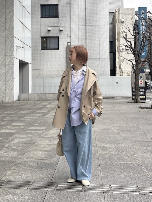 INDIVI GALLEST トレンチコート コート 「撥水」ボンディングショート