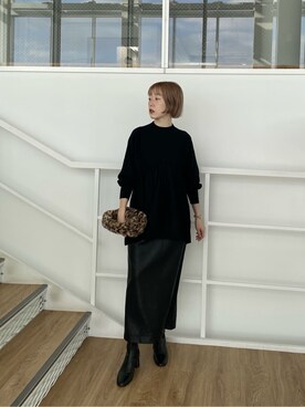 「GALLEST（ギャレスト）のアイテム（ハンドバッグ）」を使った、mikuさん（レディース・160cm）の秋コーディネート