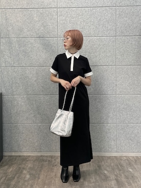 「GALLEST（ギャレスト）のアイテム（ハンドバッグ）」を使った、mikuさん（レディース・160cm）の夏コーディネート