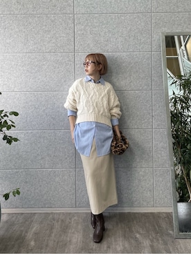 「GALLEST（ギャレスト）のアイテム」を使った、mikuさん（レディース・160cm）の秋コーディネート