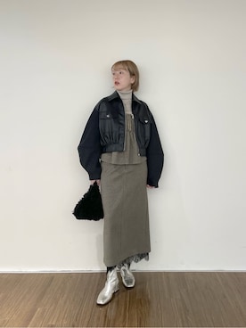 「GALLEST（ギャレスト）のアイテム（ハンドバッグ）」を使った、mikuさん（レディース・160cm）の秋コーディネート