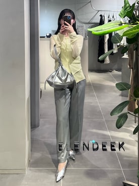 「ELENDEEK（エレンディーク）のアイテム」を使った、ayakoさん（レディース・162cm）の春コーディネート