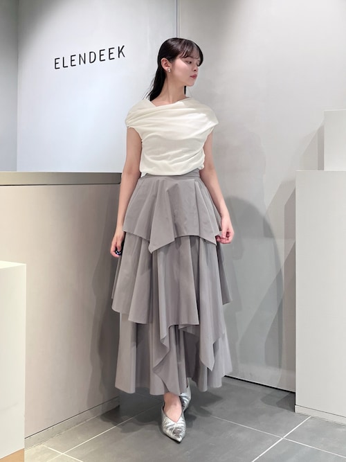 ELENDEEK（エレンディーク） スカート ランダムティアードスカート