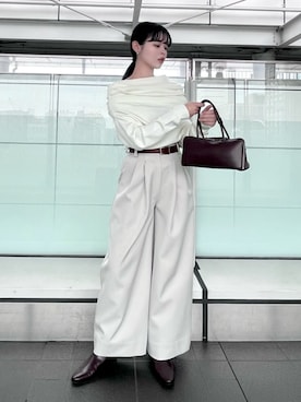 「アイテム（ベルト）」を使った、ayakoさん（レディース・162cm）の秋コーディネート