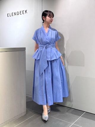 ELENDEEK ライトブルー ロングコート 定価53500円お得 ONLINE STORE | エレンディーク公式通販