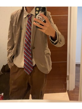 「brand ?（ブランド ?）のアイテム」を使った、riku6610さん（メンズ・171cm）の秋コーディネート