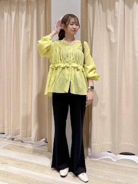 「LEPSIM（レプシィム）の3連ボールネックレス　287544（ネックレス、シルバー系）」を使った、mai0513lpさん（レディース）の春コーディネート