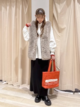 「アイテム（ベスト）」を使った、mai0513lpさん（レディース・162cm・20代）の秋コーディネート