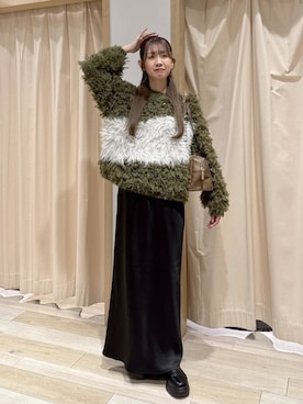 「アイテム（ボストンバッグ、ブラウン系）」を使った、mai0513lpさん（レディース・162cm）の冬コーディネート