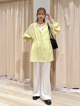 「LEPSIM（レプシィム）の2WAYベルト厚底サボ　578034（サンダル、ブラック系）」を使った、mai0513lpさん（レディース）の春コーディネート