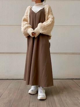 「ニット/セーター」｜「アイテム（ワンピース/ドレス）」を使った、hrfw0130さん（レディース・161cm）の秋コーディネート