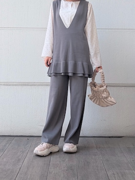 「ニットベスト」｜hrfw0130さん（レディース・161cm）の春コーディネート