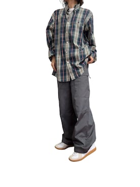 「アイテム（カーゴパンツ）」を使った、mmmmm000 _styleさん（レディース・161cm）の秋コーディネート