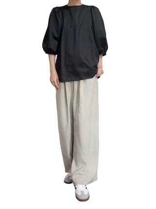 6（ロク）の「＜6(ROKU)＞VOLUME SHORT SLEEVE BLOUSE/ブラウス