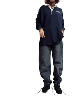 「アイテム（モカシン/デッキシューズ）」を使った、mmmmm000 _styleさん（レディース・161cm）の冬コーディネート