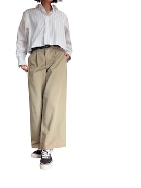 「アイテム（チノパンツ）」を使った、mmmmm000 _styleさん（レディース・161cm）の秋コーディネート