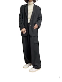 ユナイテッドアローズ○極美品○ヘリンボーン2Bウール混ロング