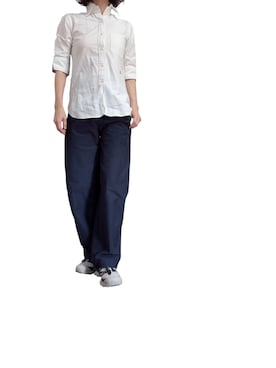 「POLO RALPH LAUREN（ポロ ラルフ ローレン）のリラックスド フィット リネン シャツ（シャツ/ブラウス、ホワイト系）」を使った、mmmmm000 _styleさん（レディース・161cm）の夏コーディネート