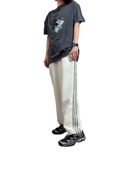 「6（ロク）の＜6(ROKU)＞MICKEY/Tシャツ（Tシャツ/カットソー、ブラック系）」を使った、mmmmm000 _styleさん（レディース・161cm）の夏コーディネート